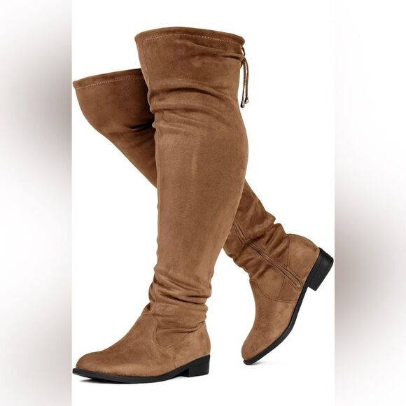 RF Room of Fashion Brown Suede boots size 8.5M - Picture 1 of 11